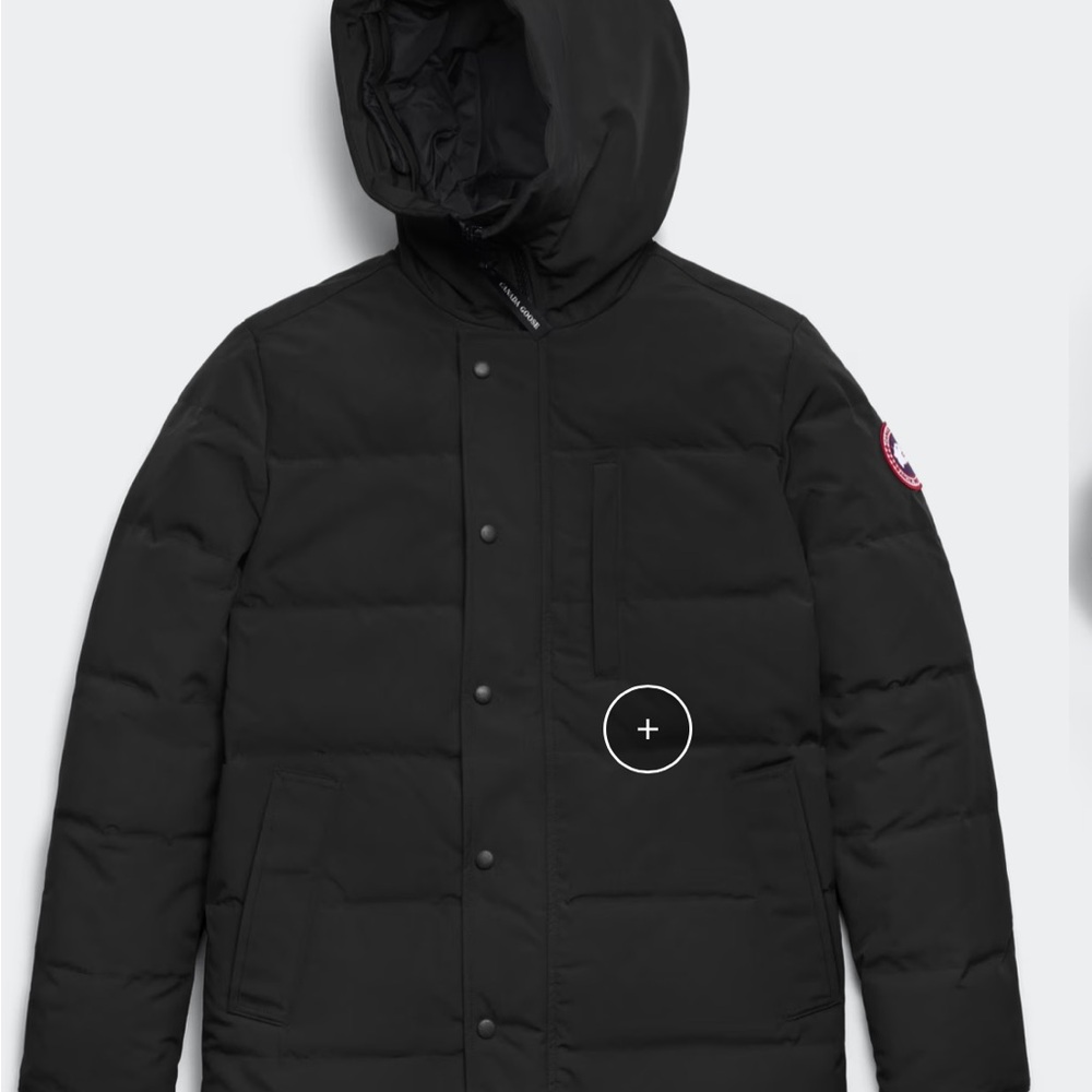 Canada Goose Black Hooded Puffer Jacket